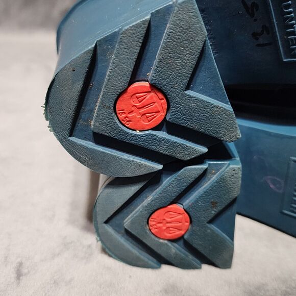 HUNTER TEAL CHUNKY BLOCK HEEL CHELSEA RAIN BOOTS Women's Size 8 - Picture 9 of 12